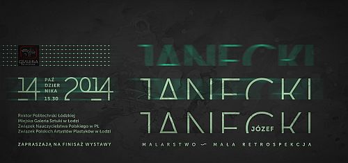 MALARSTWO JÓZEF JANECKI zaproszenie awers